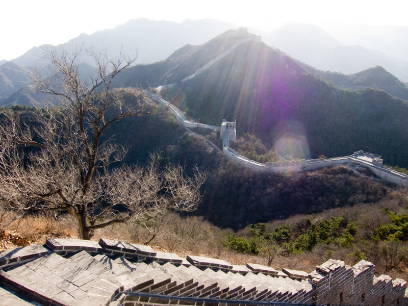 China-Badaling-Great Wall - Staring directly into the heart of the sun.