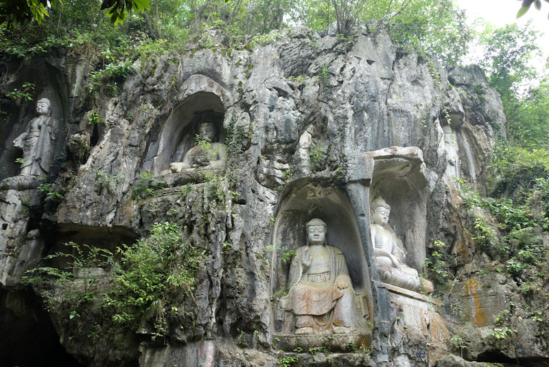 China-Hangzhou-Buddha-West Lake-Hiking - The carvings are nice, but I think I can see similar elsewhere, the real thing here is some sort of giant temple.....