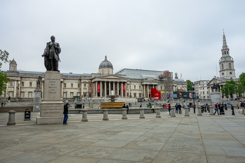 London / Germany / Austria - Work & Holiday - May and June 2016 - More of Trafalgar square with the Royal gallery now under construction, of course.