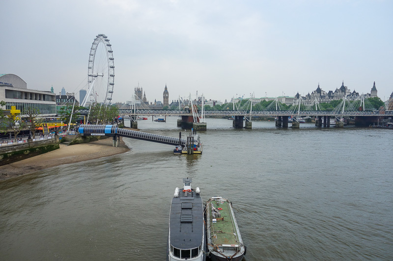 London / Germany / Austria - Work & Holiday - May and June 2016 - This is the mighty river Thames. As history buffs will know, its where Hitler sailed the Bismarck to start World War 1 by killing Henry the 8th.