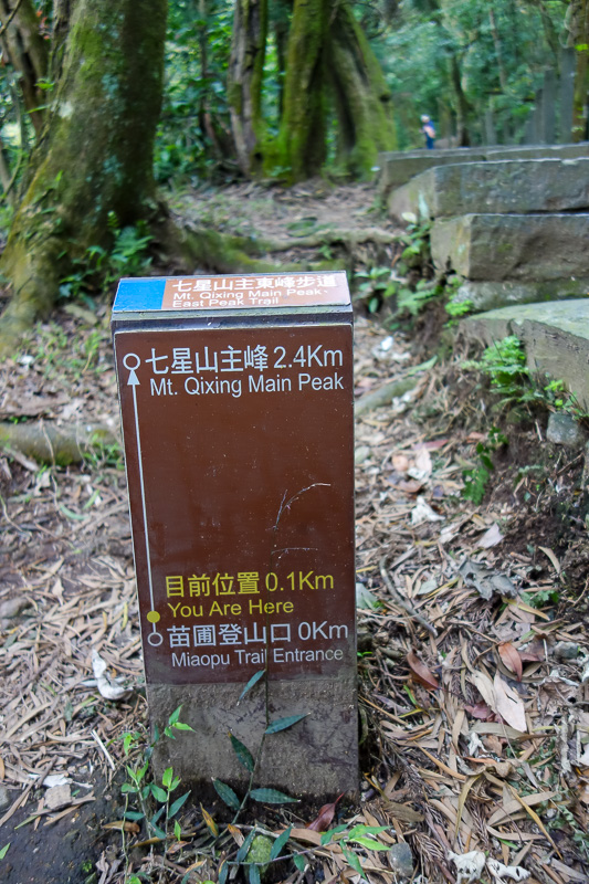 Hong Kong - Japan - Taiwan - March 2014 - After an hour or so, I got to the summit climb. I appreciate this kind of signage.