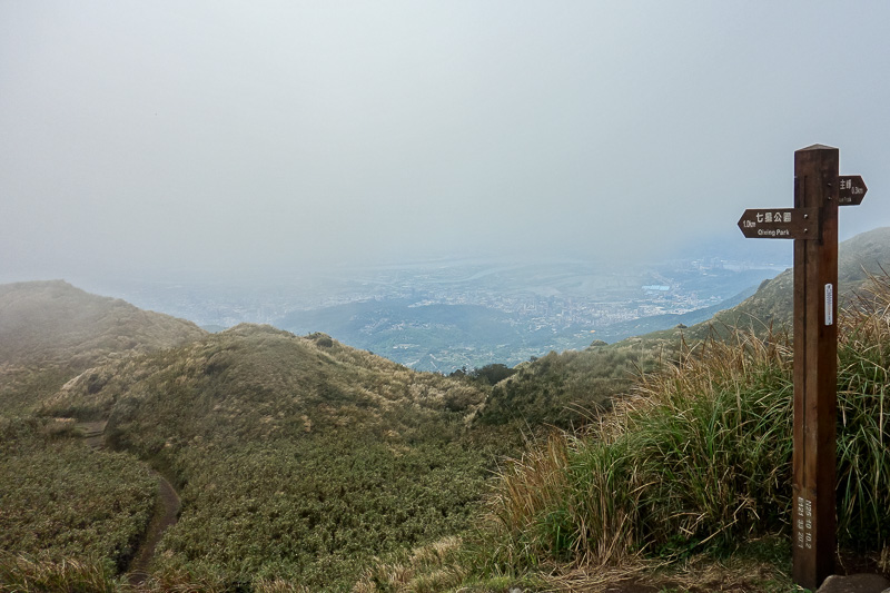 Hong Kong - Japan - Taiwan - March 2014 - First stop is the east peak. It would have a great view of the city, except I am in semi fog now. The top part of the climb is through a bamboo forest