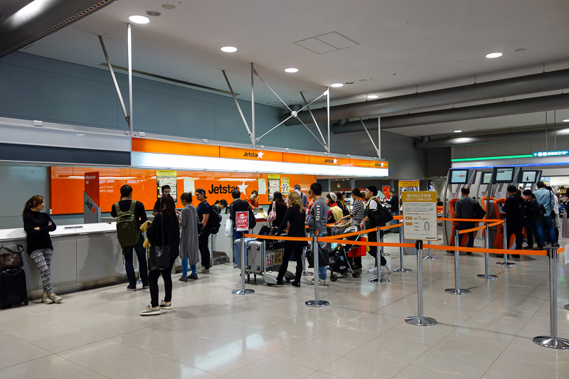 Visiting 9 cities in Japan - Oct and Nov 2016 - Jetstar check in, no line.