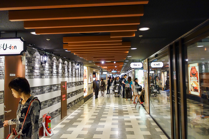 Visiting 9 cities in Japan - Oct and Nov 2016 - One of many restaurant streets in the domestic terminal. I dont understand where all the people were from because there are not that many flights, per