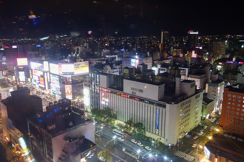 Visiting 9 cities in Japan - Oct and Nov 2016 - That lit up corner is still lit up when viewed from the ferris wheel.