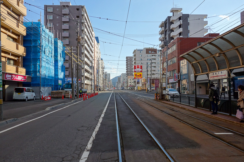 Visiting 9 cities in Japan - Oct and Nov 2016 - For the walk back to my hotel I followed a different tram line. Nice light at this time of day.