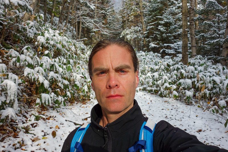Japan-Sapporo-Hiking-Snow-Mount Soranuma - Selfie time, I was not yet aware I was on the completely wrong path. So so wrong.