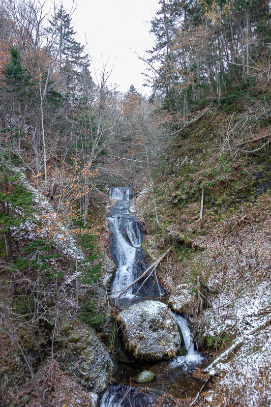 Japan-Sapporo-Snow-Hiking-Jozankei Onsen - Also a waterfall.