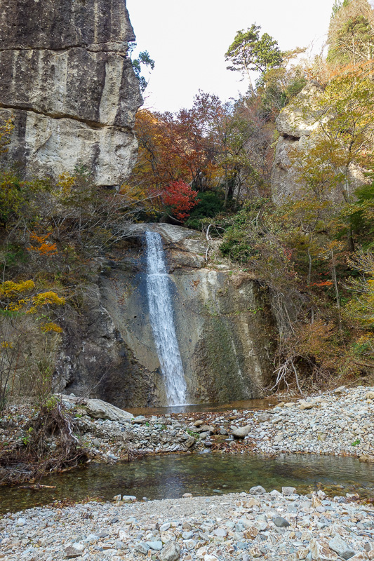Japan-Sendai-Hiking-Omoshiroyama-Autumn Colors - Waterfall.