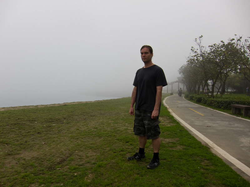 Japan and Taiwan March 2012 - Here I am, looking ready to fight off any potential Japanese invasion from the north.