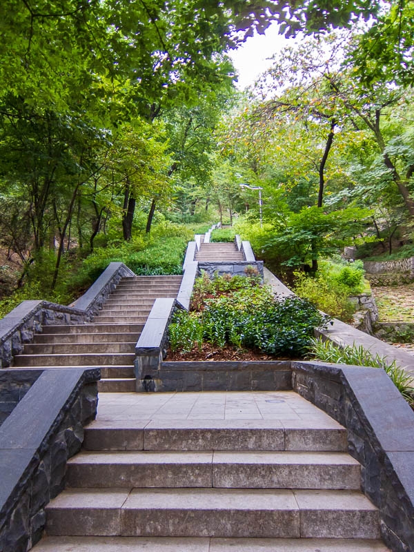Korea-Seoul-Namsan-Tower - Steps. I rate this trail as equivalent to walking up to the peak in Hong Kong, but not as good as the one at the end of the massive cable car in Taipe