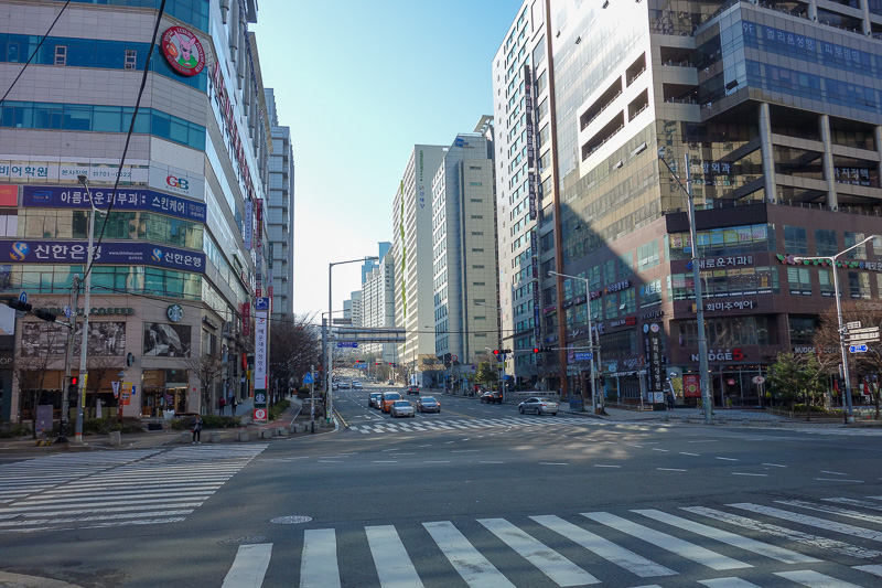 Korea again - Incheon - Daegu - Busan - Gwangju - Seoul - 2015 - It may be the last subway stop, but its still a metropolis of tall buildings. Actually what seems to be a very nice suburb. Quiet on a saturday mornin