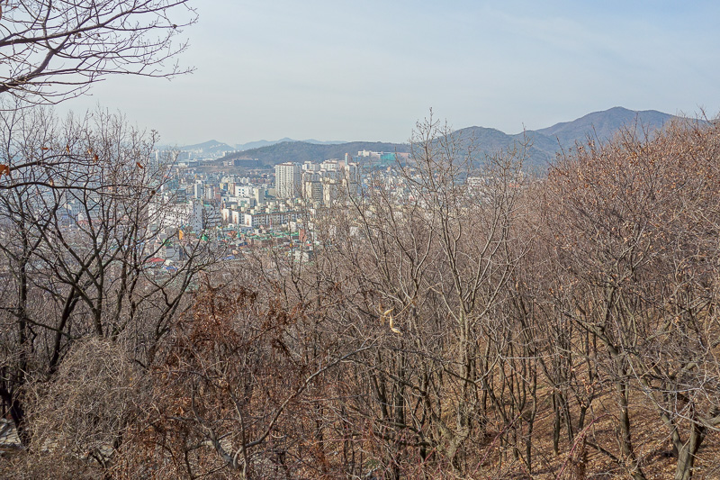 Korea again - Incheon - Daegu - Busan - Gwangju - Seoul - 2015 - Now for many mountain pictures. Half way up or there abouts. There were actually 3 ridges to go up and down before the ascent to the summit.