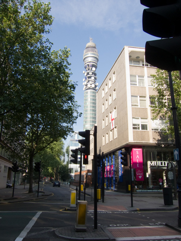 London 3 - June/July 2010 - Heres a blurry picture of the BT tower, note the very blue sky, this is a rare thing in London.