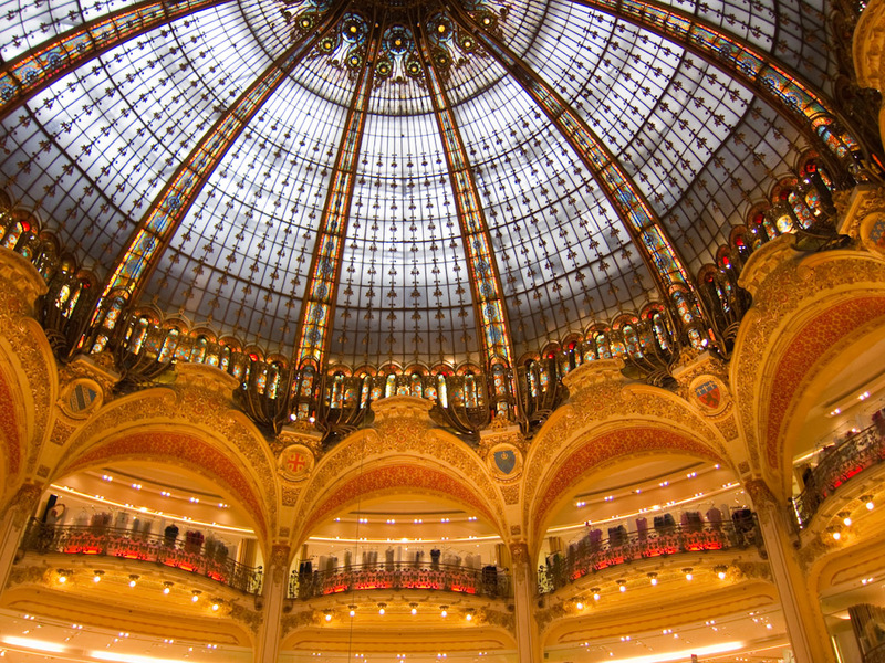 London 3 - June/July 2010 - This is inside the galleries de la fayette department store. The roof dome is grand.