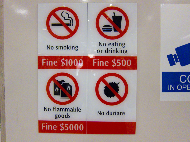 Taiwan / Hong Kong / Singapore - March/April 2011 - No durian on the train.