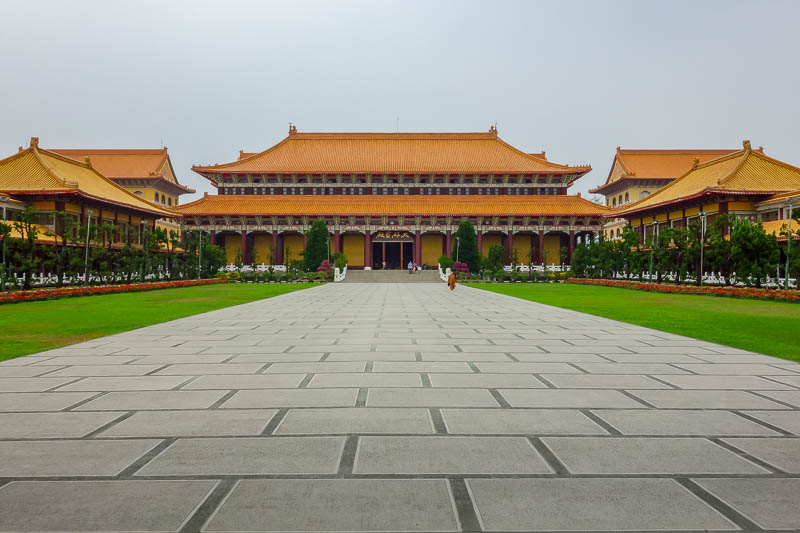 A full lap of Taiwan in March 2017 - This is the main hall in the real monastery area. No photos inside buildings like this. Actually even inside the museum building there were 2 places t
