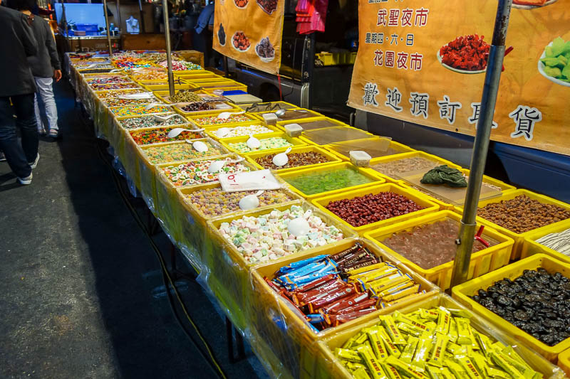 A full lap of Taiwan in March 2017 - You can also make yourself up a bag of mixed lollies, now with added night market flavour.