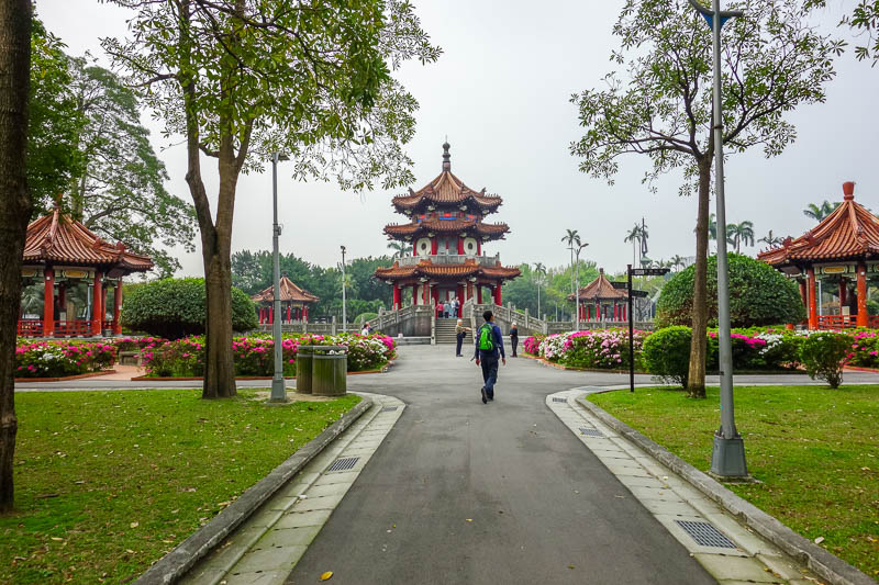 A full lap of Taiwan in March 2017 - Final temple, in the peace park.