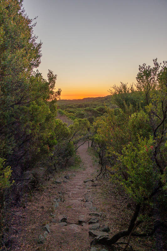 Australia-Cape Otway-Great Ocean Walk - I missed the actual sunset, this is just post sunset. I was running out of light fast, time to turn around and run back.