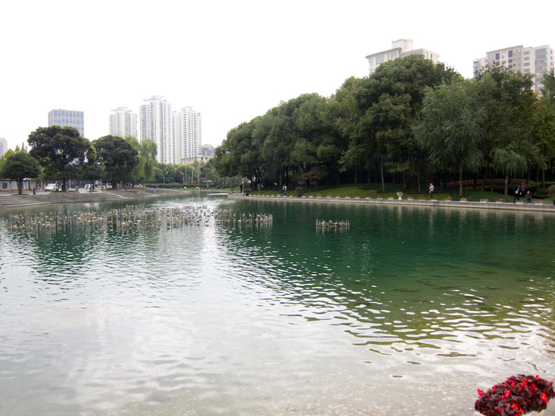 China-Shanghai-Xintandi-Museum - The park has a nice lake, actually theres a lot of parks in central Shanghai and they are all immaculate. Most have lakes, presumably artificial, and 