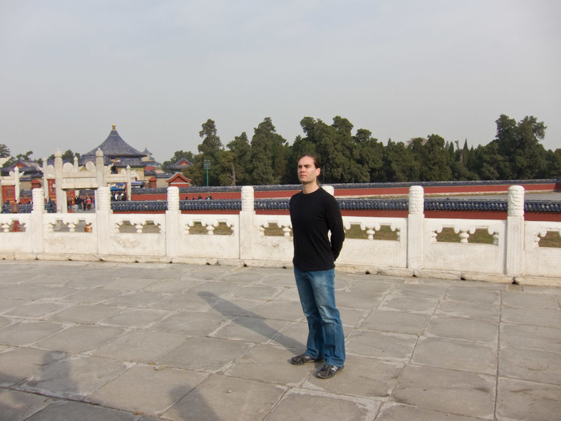 China-Beijing-Temple of Heaven - Its me! It is a bit cooler today due to lack of sun, but no jacket is required.
