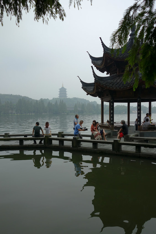 China-Hangzhou-West Lake-Fog - There are 3 proper pagodas, as can be seen in the background here. I think they have all been rebuilt though.