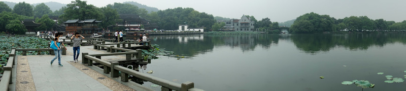 China-Hangzhou-West Lake-Fog - The second panorama.  Not sure what I will do tonight, legs are sore!