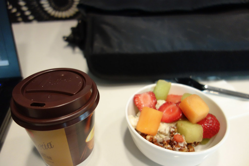 Sydney-Airport-Lounge-Qantas - Second breakfast is delicious, mainly the candied walnuts.