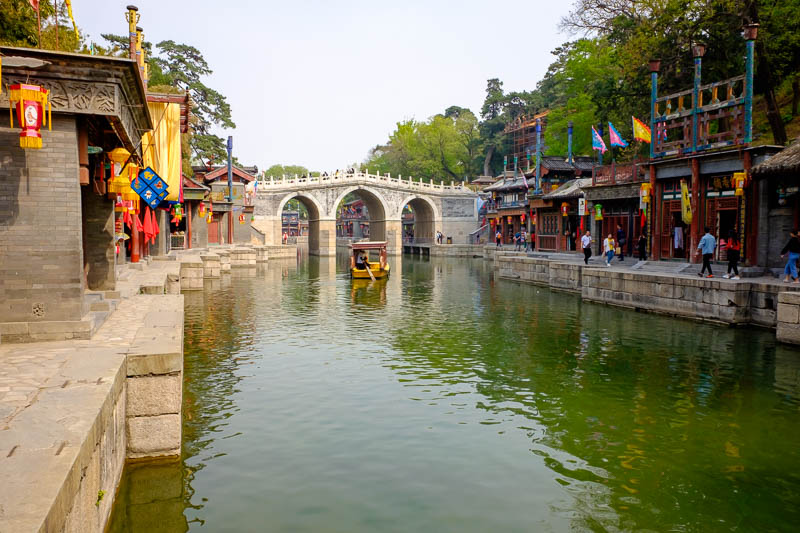 China-Beijing-Summer Palace - Second to last photo, Suzhou street with a bridge.