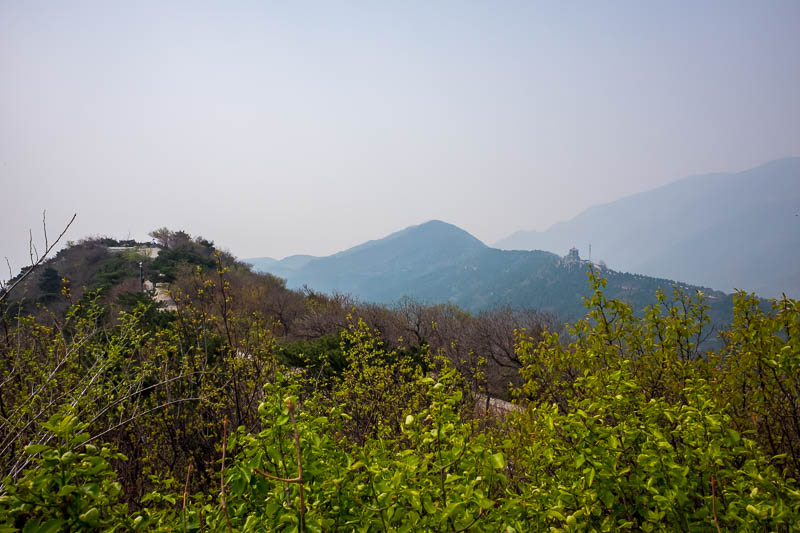 The great loop of China - April 2018 - The view over the back of the mountain. There seemed to be paths and temples and pagodas everywhere the eye could kind of see if you squinted and inve