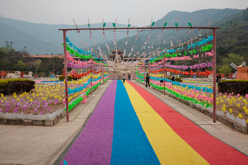 China-Beijing-Mangshan-Hiking-Bus - And here is the fat Buddha, celebrating diversity with his love of homosexuals and their rainbows. Actually for whatever reason it was the first annua