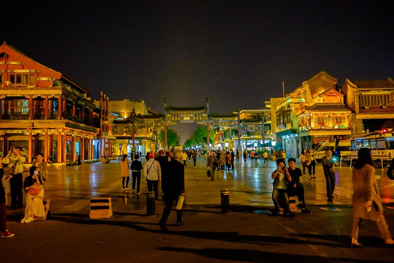 China-Beijing-Tiananmen Square-Qianmen - The entrance to Qianmen shopping street.