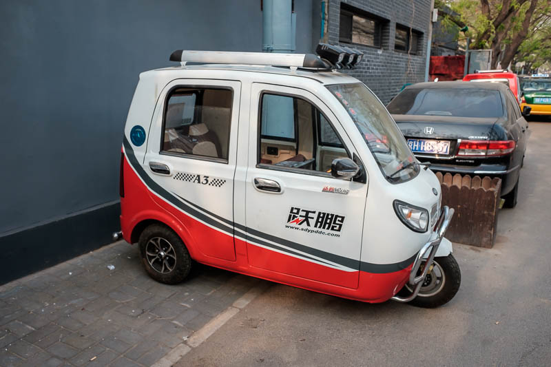 China-Beijing-Zhengzhou-Bullet Train - If a taxi isnt terrifying enough, you can go in a 3 wheeled electric motorbike taxi. Most of the time they dont tip over.