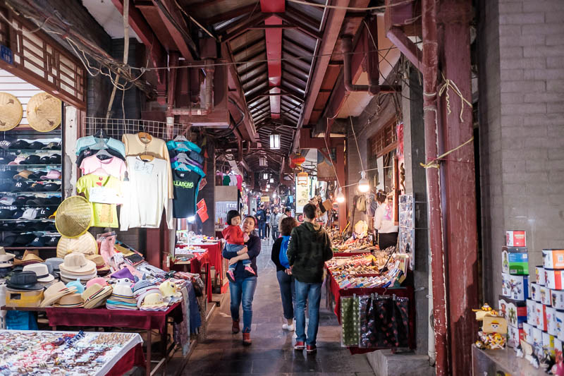 The great loop of China - April 2018 - Running off the network of main streets are these alleyways with signs saying they lead to the Xian mosque. I could not find the mosque, I was looking