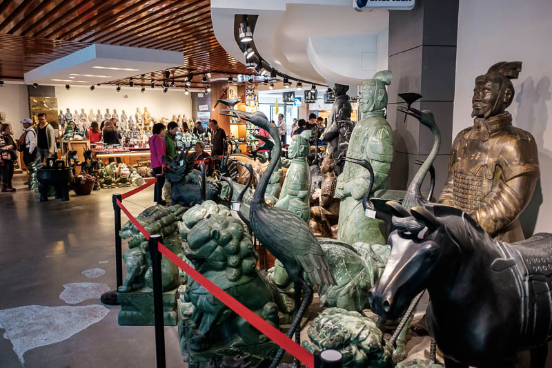 The great loop of China - April 2018 - On my way to the cafe I went through this high end gift shop. Westerners were actually buying stuff. A guy bought a little jade statue for $1800 AUD.
