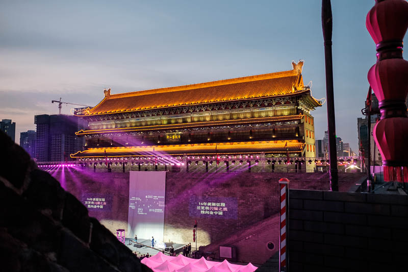 The great loop of China - April 2018 - This is the north gate. I think a launch of a make up brand was happening. You can rent out any of the gates for any purpose. I plan to shoot my next 