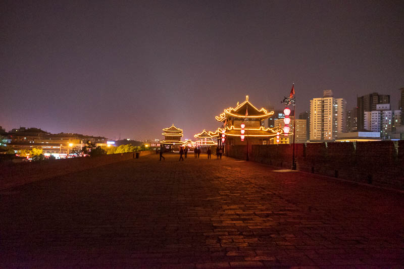 The great loop of China - April 2018 - As you can see, they light up all the towers, but not too brightly, just bright enough to let the invading forces know where to aim.