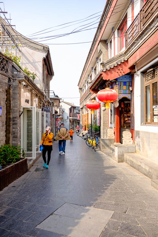 The great loop of China - April 2018 - Still not at the summer palace, but I did find a newly restored old street. Newly restored old streets are the newest sensation in the old parts of Be