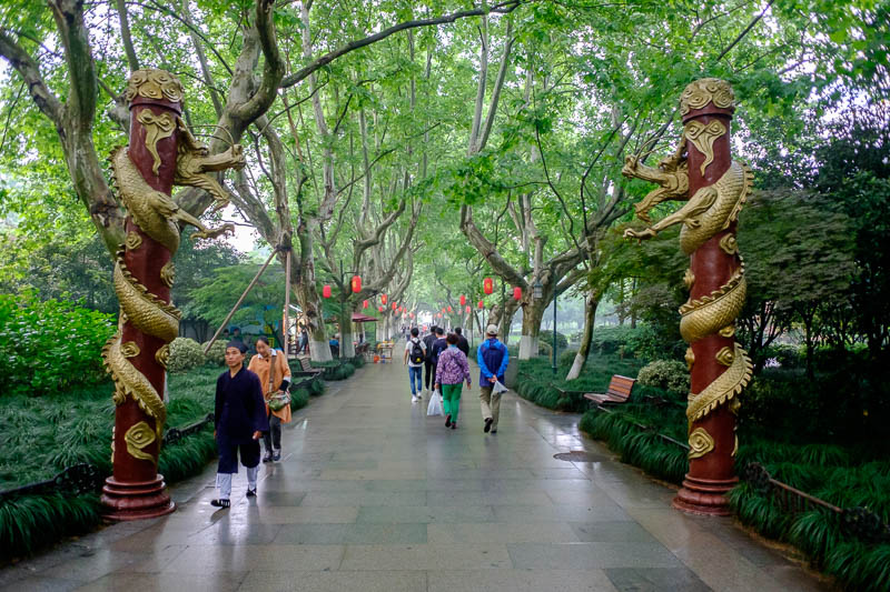 The great loop of China - April 2018 - I exited the hill area by skirting around a pay to enter temple garden, without paying.