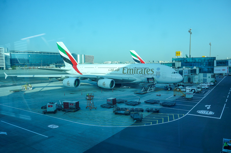 Dubai-Emirates-Airbus A380-Business Class - This is my one that will take me to Manchester - I enjoyed the 7 hour day flight much more than the 14 hour night flight, despite existing on minimal 