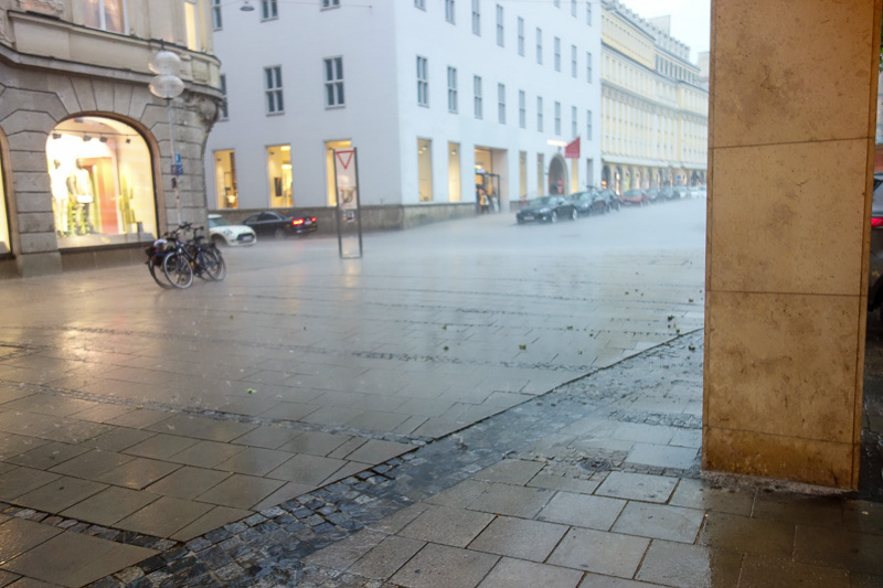 Germany-Munich-Rain-Oktoberfest - Then it rained harder, so I took photos of rain.