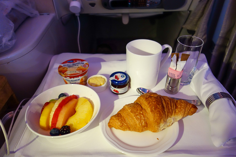 Dubai-Emirates-Airbus A380-Business Class - I cant even remember what meal this is, but it was one of too many.