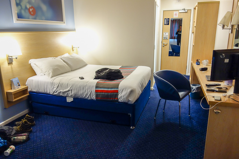 England-Manchester-Airport - And finally, and I am really tiring just typing this, my hotel room in Warrington. Its a travelodge, its super cheap, but its fine.
