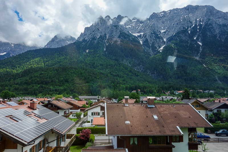 Germany-Garmisch Partenkirchen-Austria-Innsbruck - This is a slightly smaller mountain range that towers over Mittenwald. I was going to go here before I found out the place I went to had a higher moun