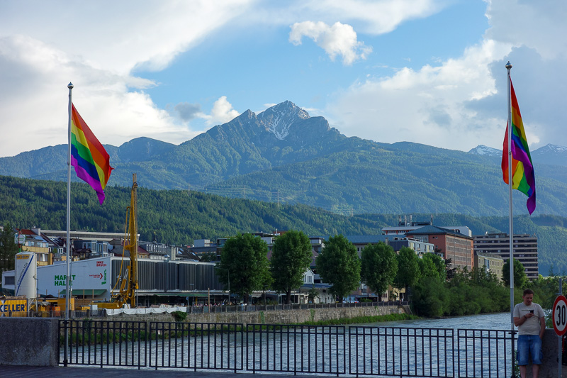 Austria-Innsbruck-Mall-Pasta - Then appreciated this gay mountain for a while.