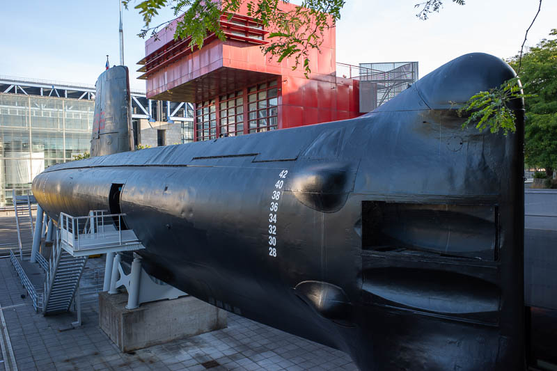France-Paris-La Villette - I have now seen 2 submarines in 2 days. I suspect this was at some point an actual real submarine unlike cardboard barge monstrosity submarine from ye