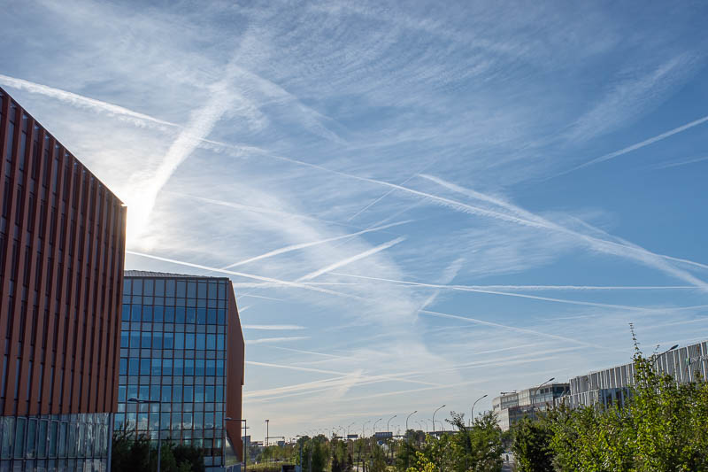 France-Paris-La Villette - Last photo, when in Europe I always see these plane trails. Chemtrails. Mind control. Deep state. Looks like I managed to sneakily create this entire 