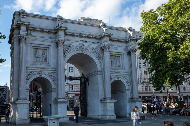 England-London-Hyde Park - This archway is made of marble. You can chip bits off and make a kitchen counter top.
