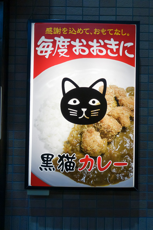 Japan-Osaka-Shinsaibashi-Den Den Town - Pizza was good, but Osaka famous cat curry would have been better.